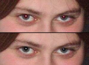 как сделать черные глаза