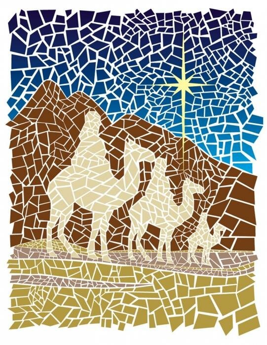 Мозаика из цветной бумаги