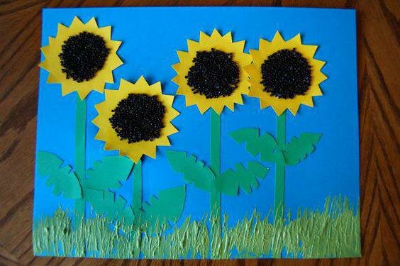 аппликация подсолнух