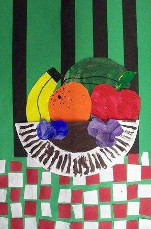 аппликация подготовительная группа ваза с цветами фруктами