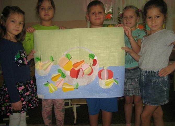 аппликация ваза с фруктами декоративная композиция