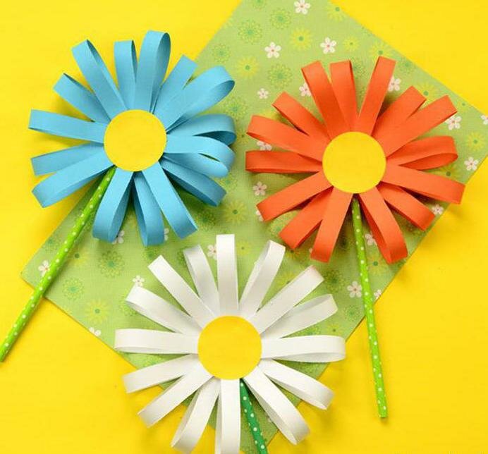 объемная аппликация из полосок бумаги 