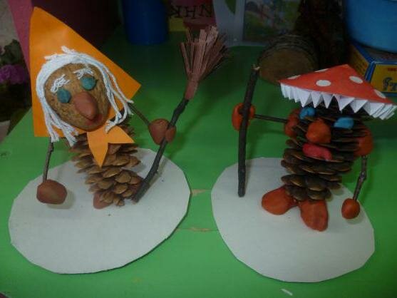 осенняя поделка баба яга