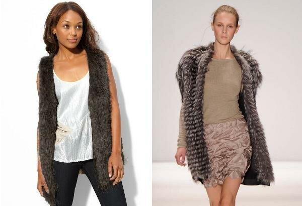 меховые жилеты недорого