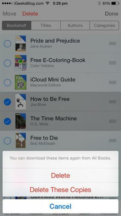 Как удалить книги из iBooks? Обзор обновлённого iBooks