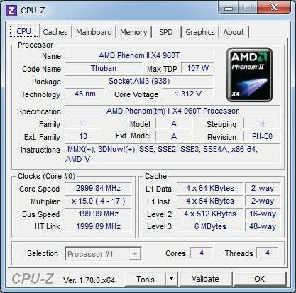 Процессор AMD Phenom II X4 960T: описание, характеристики и отзывы