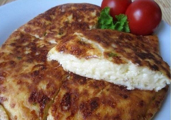 Ленивые хачапури с сыром на сковороде. Рецепты