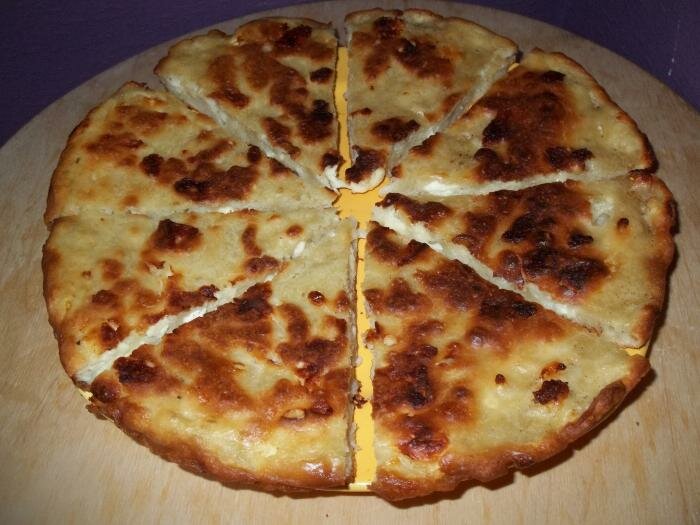 Ленивые хачапури с сыром на сковороде. Рецепты